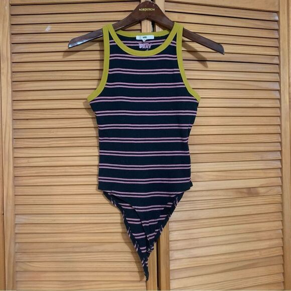 Vans Striped Bodysuit Size Small - Picture 1 of 6